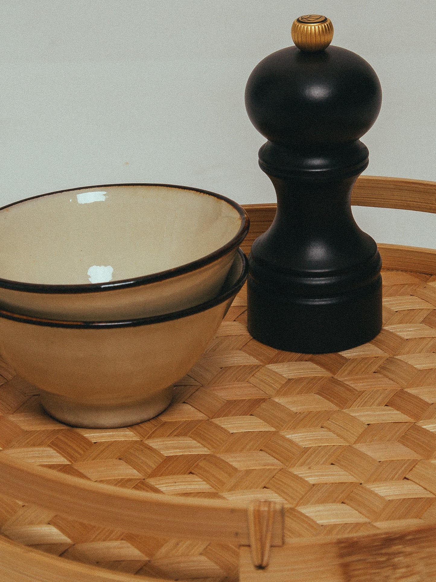 Handmade bamboo serving tray