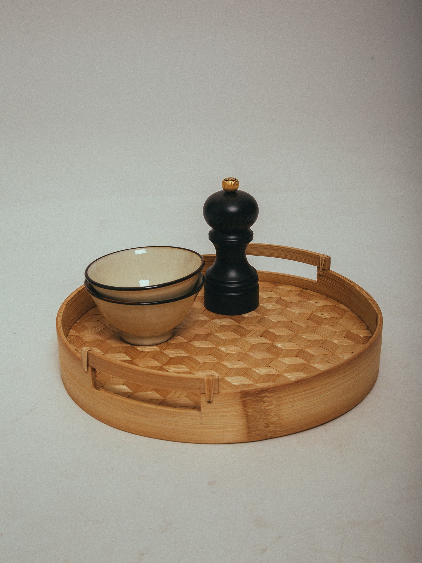 Handmade bamboo serving tray