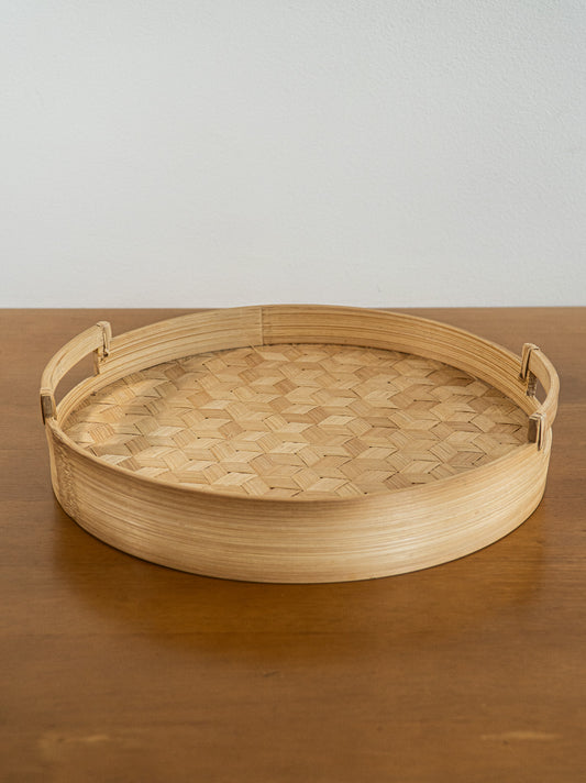 Handmade bamboo serving tray